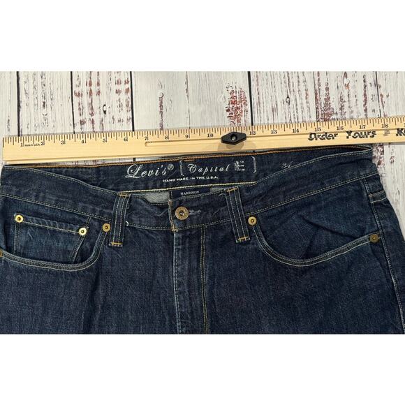 Levi’s Capital E “Harrison” Jeans Men’s 34 USA Made Dark Wash Loose Straight - Picture 5 of 8
